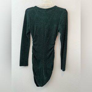 Juniors Speechless Ruched Green Bodycon Dress